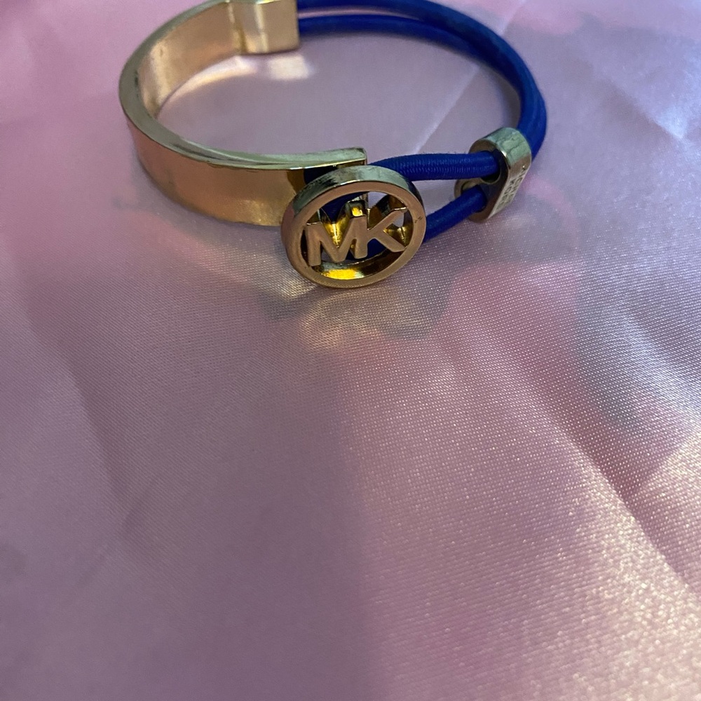 Michael Kors Gold and Blue Logo Bracelet - Picture 4 of 6